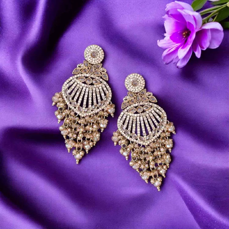 Women’s statement earrings-Golden Swayara Chandbalis