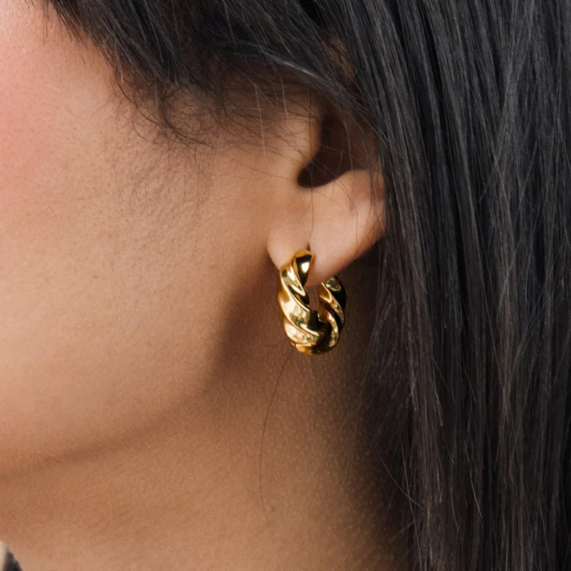 Women’s stud earrings-Diana Hoops