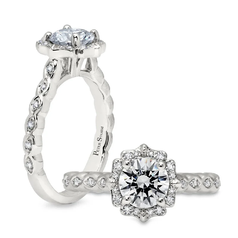 Women’s platinum engagement rings-Peter Storm WS394_4DIAW