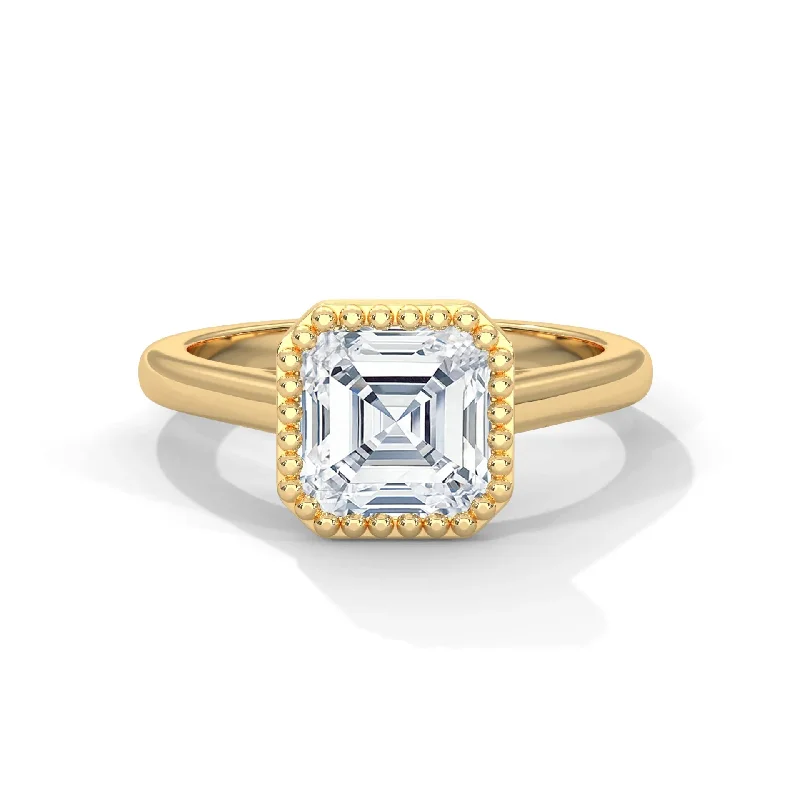 Women’s simple gold rings-The Viola Setting