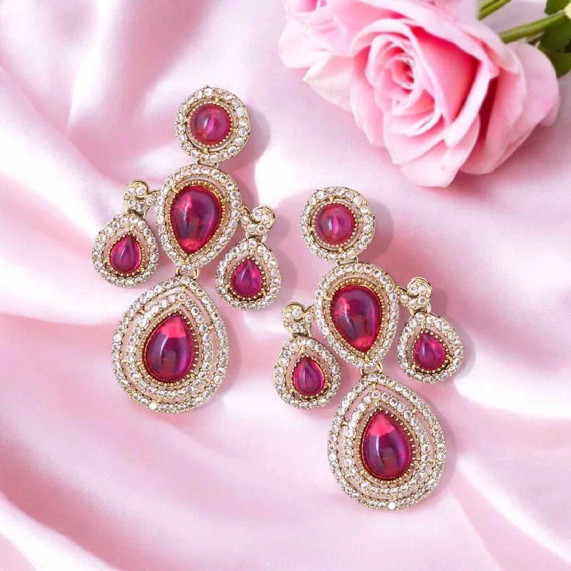 Women’s matching earrings-Rani Buthaina Danglers