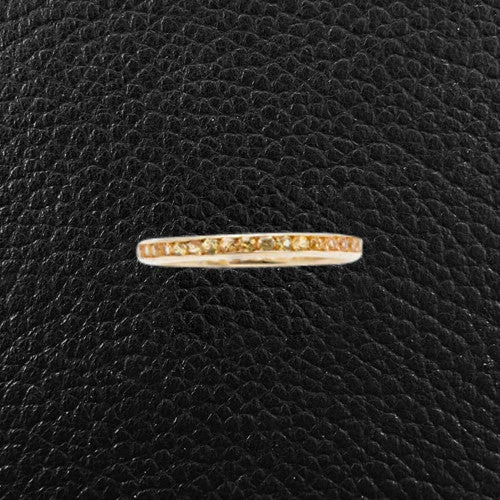 Women’s platinum rings-Yellow Sapphire Eternity Band