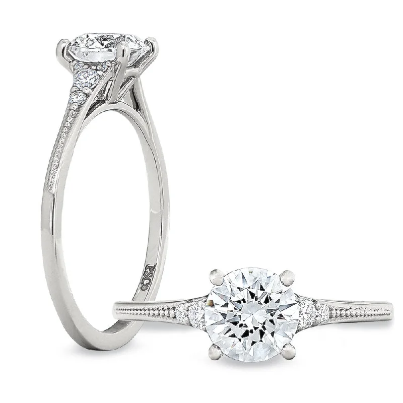 Women’s personalized engagement rings-Peter Storm WS475_4DiaW