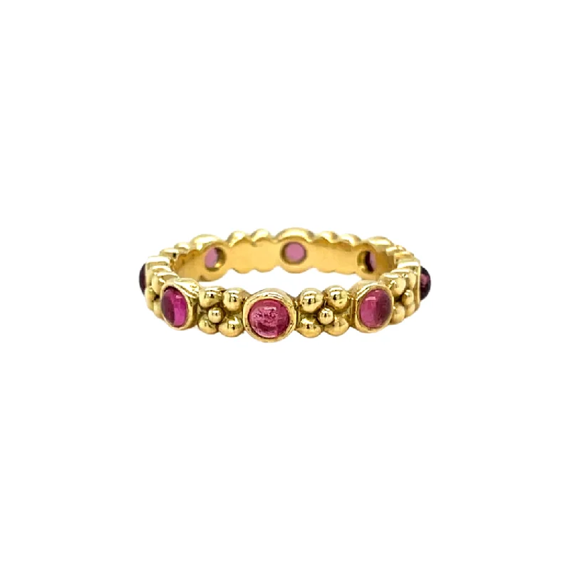 Women’s garnet rings-Cabochon Pink Sapphire Wildberry Band