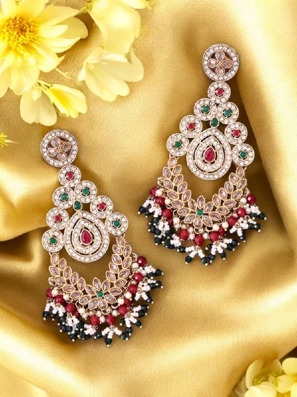 Women’s bohemian earrings-Multicolor Riyana Danglers