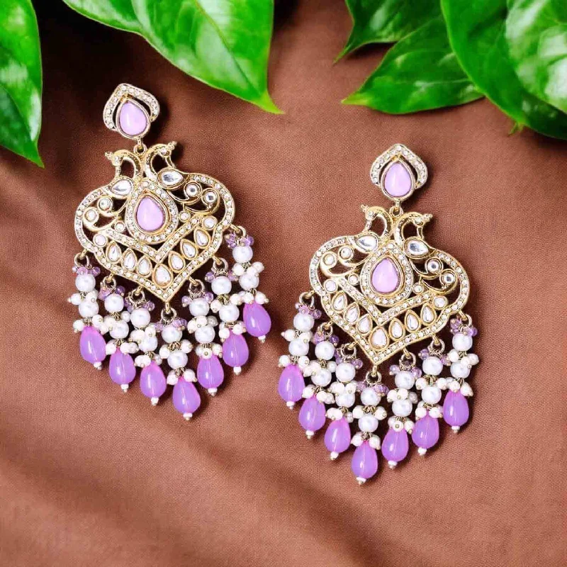 Women’s stackable earrings-Purple Parvika Chandbalis