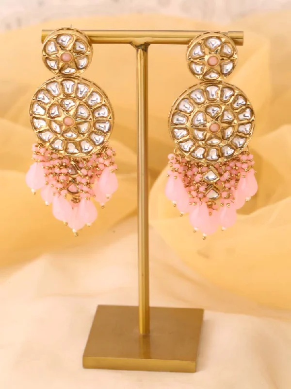 Women’s chandelier earrings-Blush Rachna Chandbalis