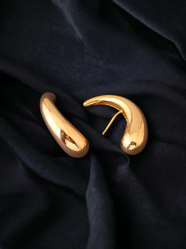 Women’s statement earrings-Golden Horn Studs