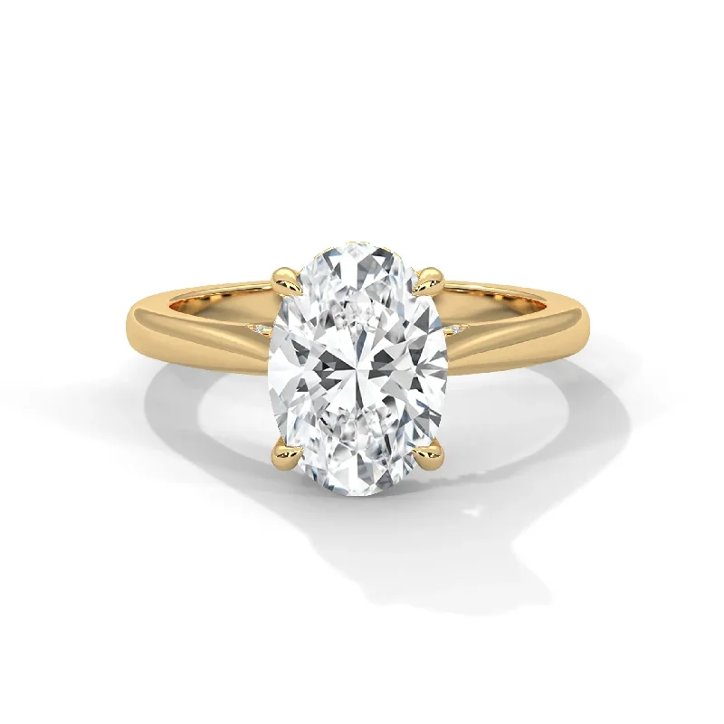 Women’s emerald engagement rings-The Clover Setting