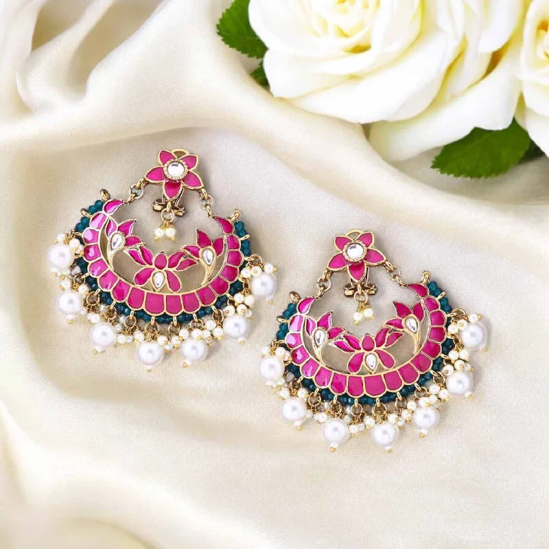 Women’s birthstone earrings-Rani Nadira Chandbalis