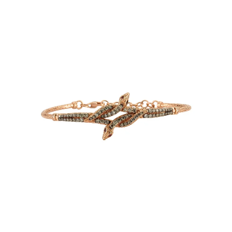 Women’s cubic zirconia bracelets-KUNDALINI GOLD DIAMOND BRACELET