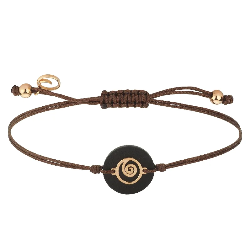 Women’s cuff bracelets-OM XS BROWN BRACELET