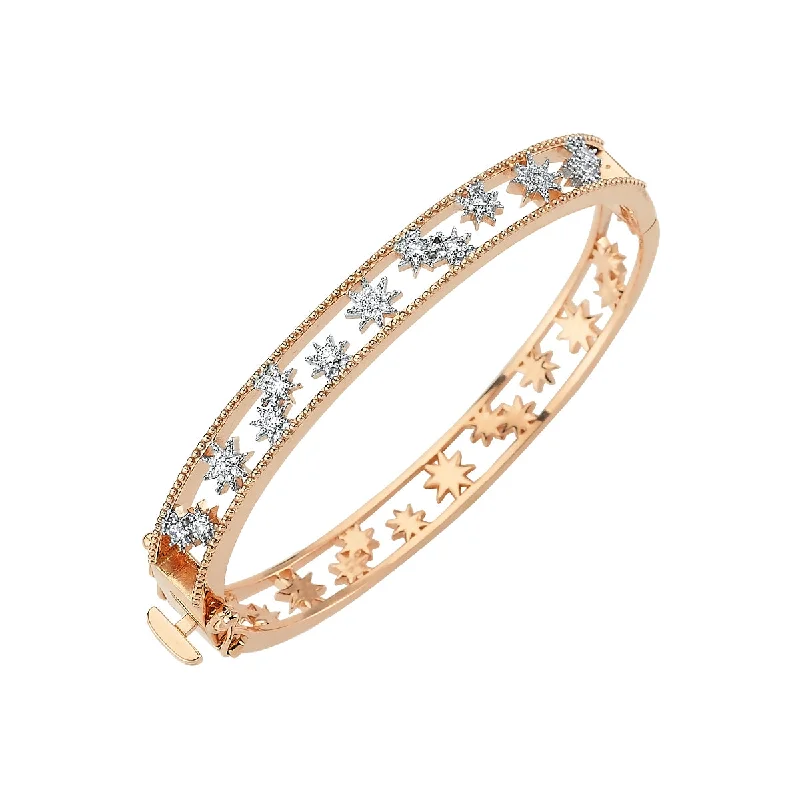 Women’s bridal bangles-VENUS STAR GOLD DIAMOND BRACELET