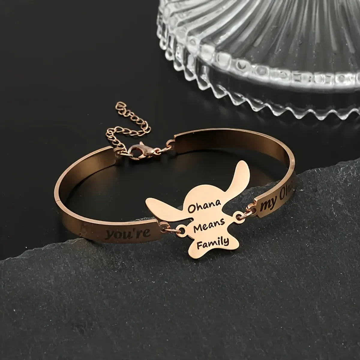 Women’s wedding bracelets-Cartoon Style Hip-Hop Letter 304 Stainless Steel Gold Plated Silver Plated Bracelets In Bulk