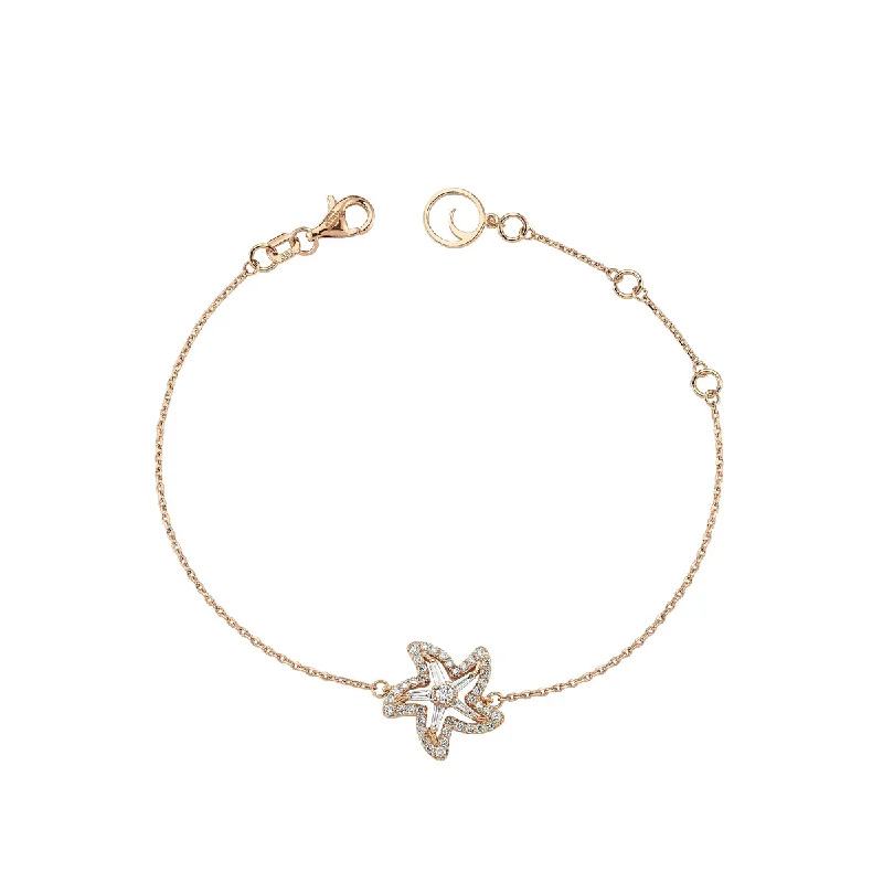 Women’s anniversary bracelets-SEA STAR BAGETTE DIAMOND BRACELET