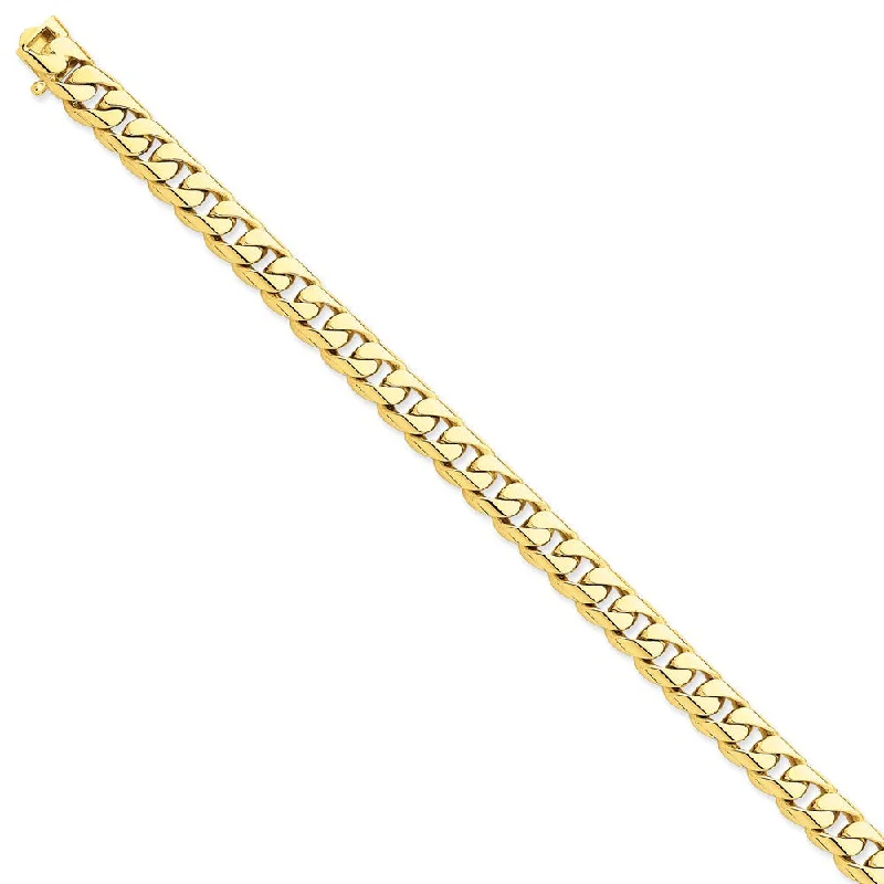 Women’s heart-shaped bracelets-14k 8.3mm Hand-polished Rounded Curb Link Bracelet-WBC-LK125-9