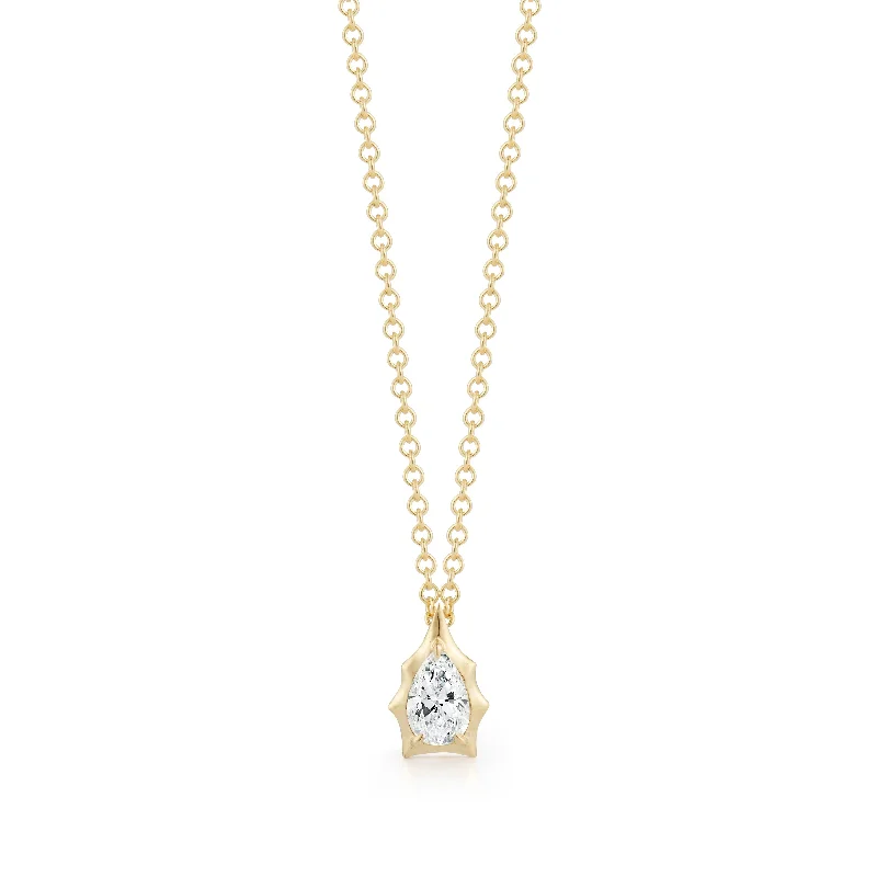 Women’s custom necklaces-Envoy Diamond Solitaire Pendant