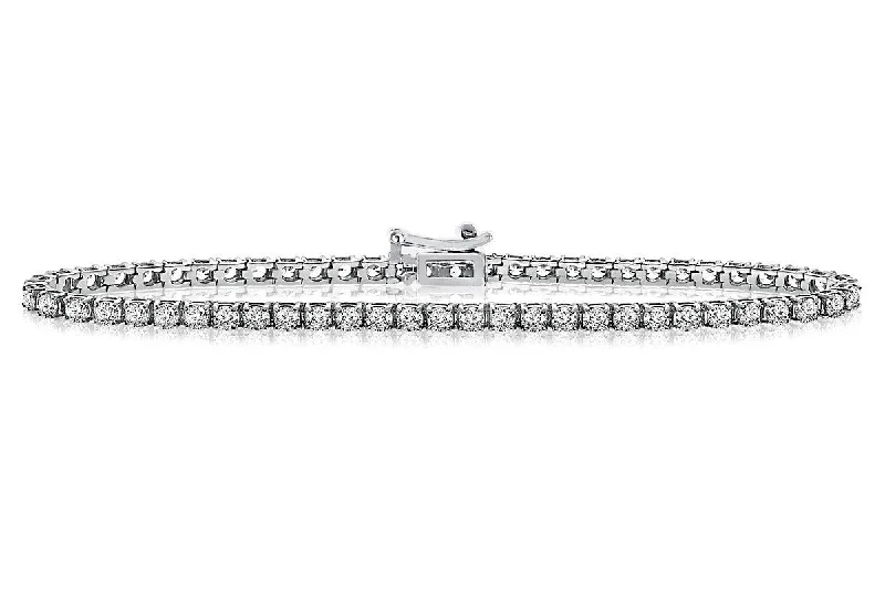 Women’s adjustable bangles-"BRAC01353" Classic Diamond Tennis Bracelet 2.71cts