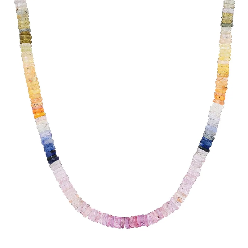 Women’s designer gemstone necklaces-Pastel or Bold Multi Color Semi Precious Beaded Necklace