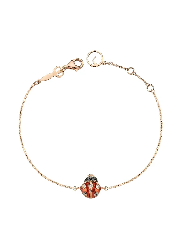 Women’s anniversary bracelets-LADYBUG MINE XS DIAMOND CHARM BRACELET