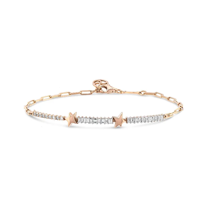 Women’s gemstone charm bracelets-SIRIUS STAR GOLD DIAMOND BRACELET