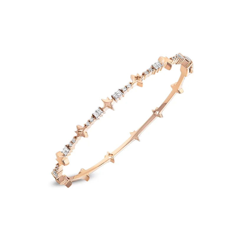 Women’s pearl cuff bracelets-SIRIUS STAR GOLD DIAMOND BRACELET