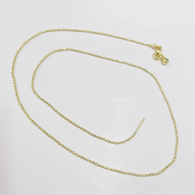 Bead Necklace-24K Real Gold