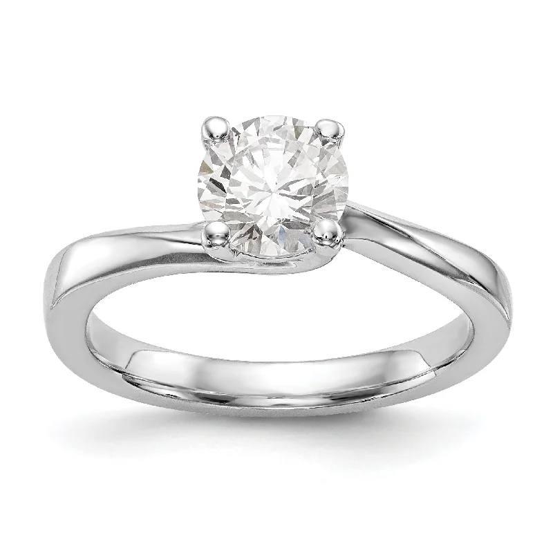 Women's minimalist engagement rings-14kw Diamond Solitaire Engagement Polished 1 ctw. WBCRM1946E-01