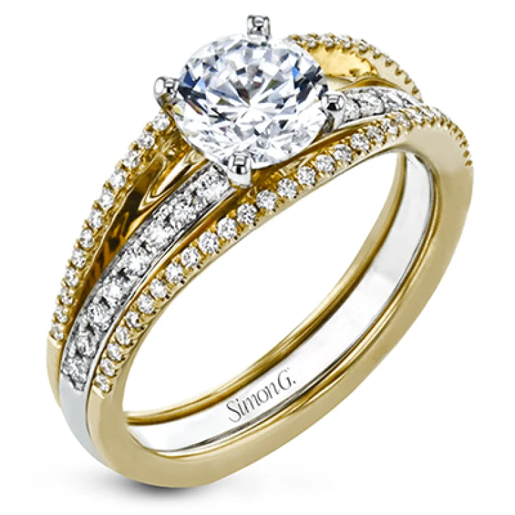 Women's radiant cut engagement rings-LR2686 WEDDING SET