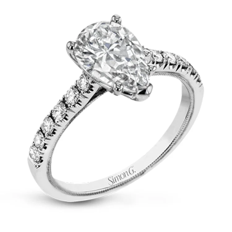 Women's white gold sapphire engagement rings-TR738-PR ENGAGEMENT RING