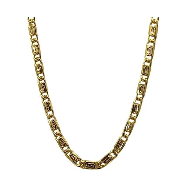 Women’s heart-shaped necklaces-Fancy Link Gold Fill Chain Necklace: (NG4088)