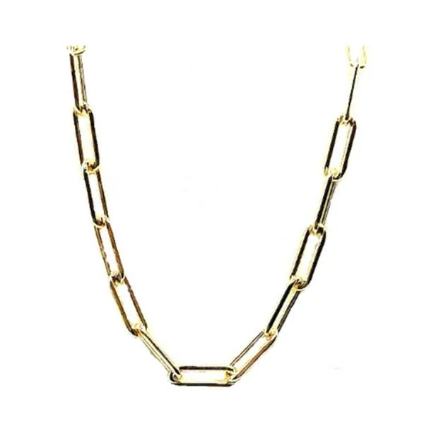 Women’s chunky statement necklaces-Link Necklace: Large Link: 18kt Gold Fill: 16" and 18" (NCG481/_)