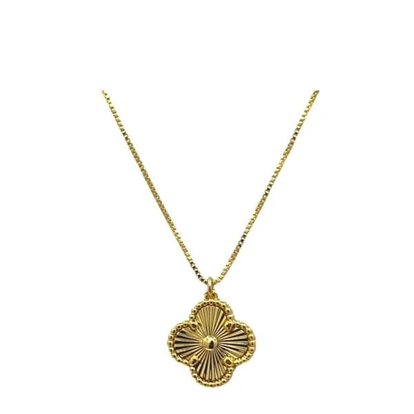 Women’s casual necklaces-Gold Fill Clover Necklace (NGCH4CLVG)