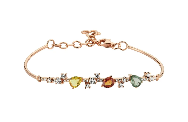 Women’s pearl bracelets-SOUL COLORS DROP CLAMP SAPPHIRE & DIAMOND BRACELET