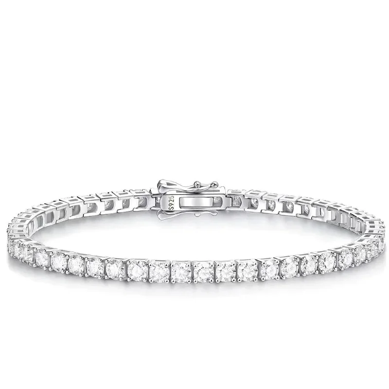 Women’s sterling silver bangles-925 Silver Tennis Bracelet