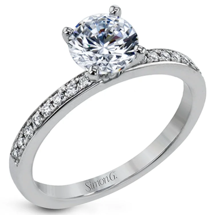 Women's cluster engagement rings-LR2686 WEDDING SET