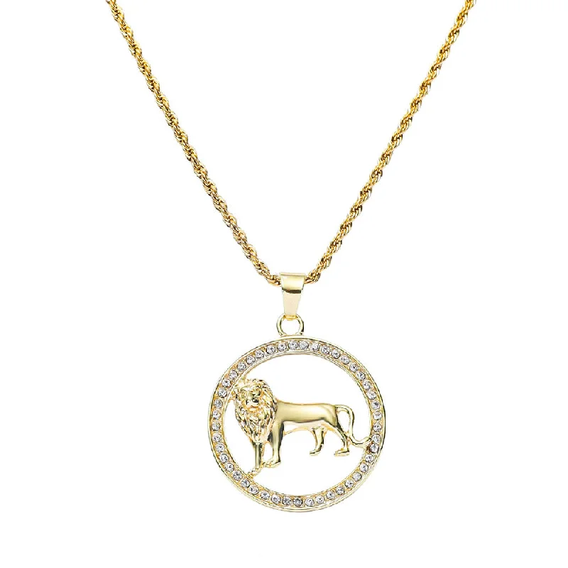 Gold (Lion)-0.3 * 60cm Stainless Steel Hemp Flowers Chain