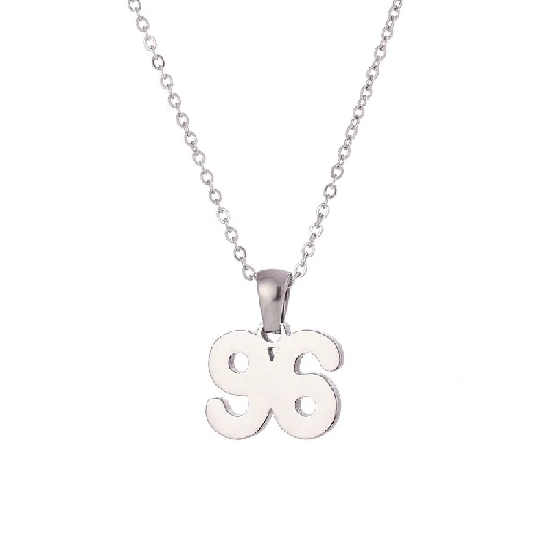 Classic Cut Year Necklace-Silver-96