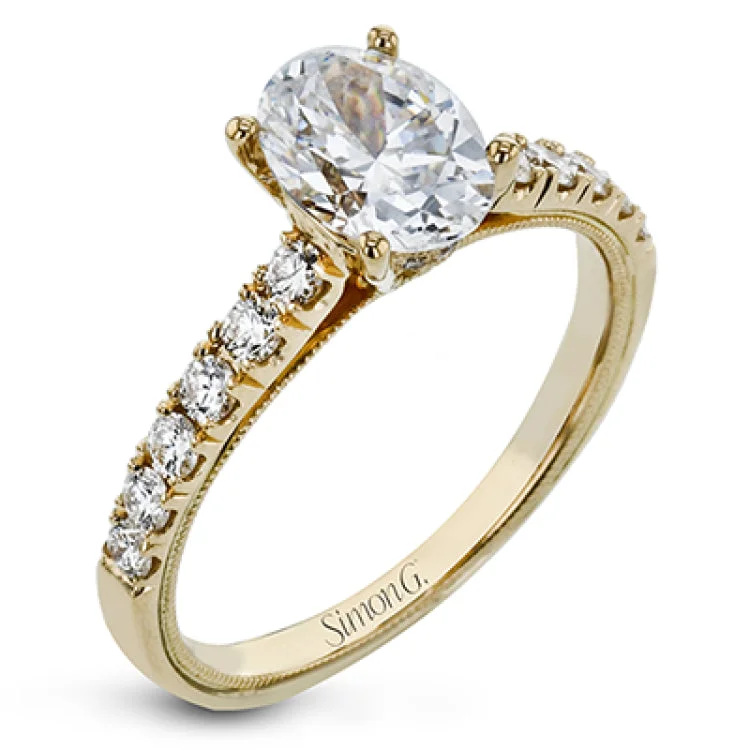 Women's personalized engagement rings-TR738-OV ENGAGEMENT RING