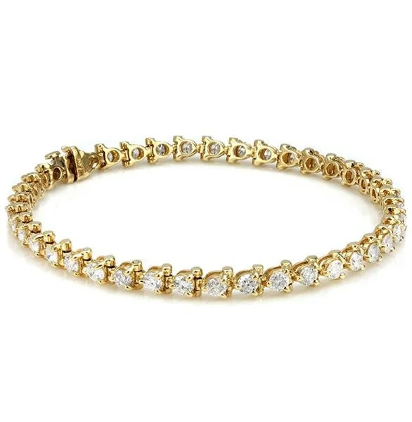 Women’s geometric bracelets-"BRAC01094" Diamond BraceletIn 14k Yellow Gold