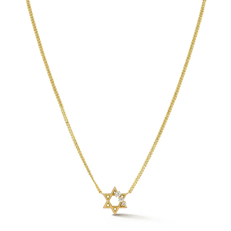 Women’s heart-shaped necklaces-Star of David Pendant