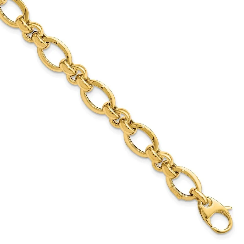 Women’s vintage bracelets-14k Yellow Gold 9mm Bracelet, 7.5"