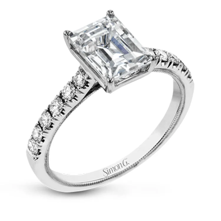 Women's engagement rings with baguette diamonds-TR738-EM ENGAGEMENT RING