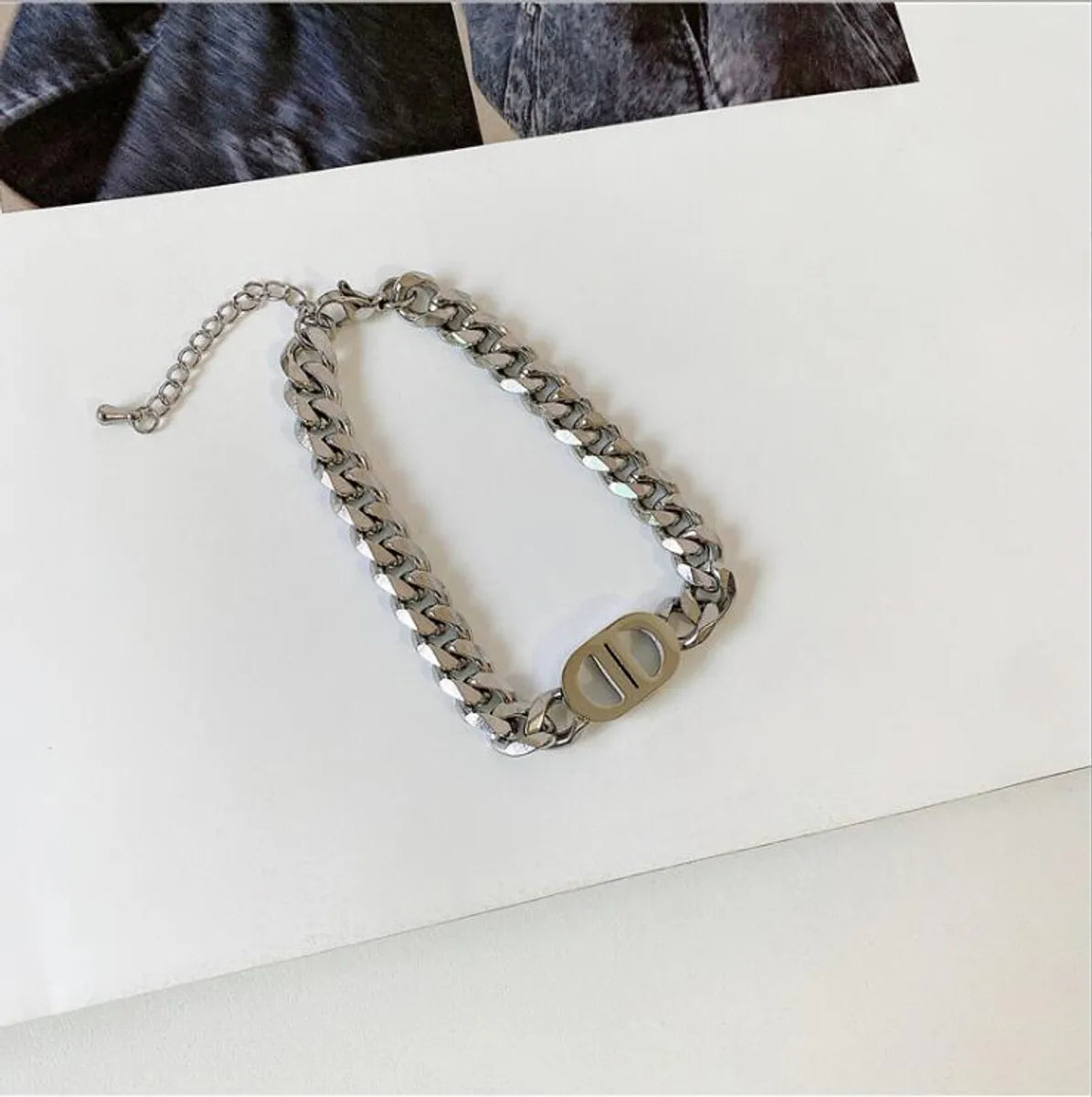 Steel Double D Bracelet