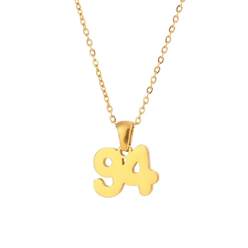 Classic Cut Year Necklace-Gold-94