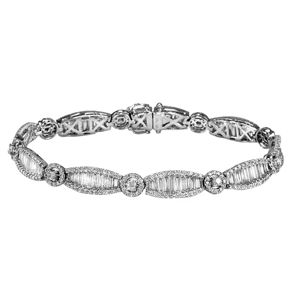 Women’s vintage diamond bangles-"BRAC01050" Art Deco Style Diamond Tennis Bracelet