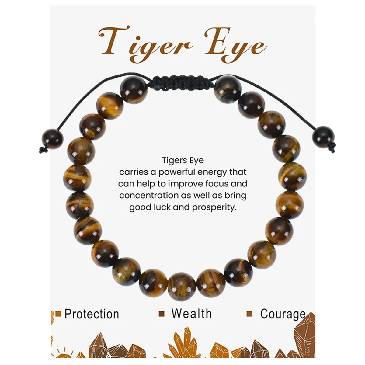 Tiger Eye Stone Bracelet 18cm