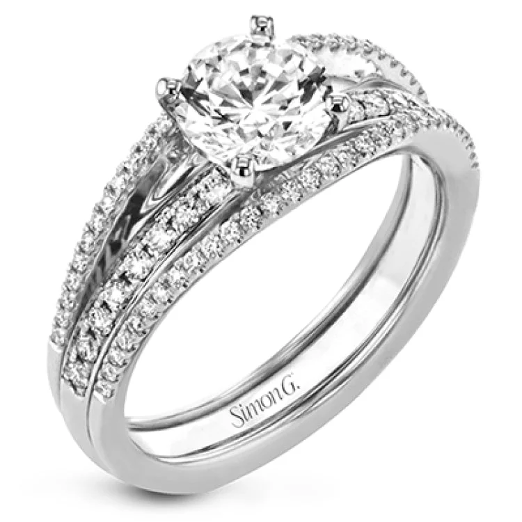 Women's modern engagement rings-LR2686 WEDDING SET