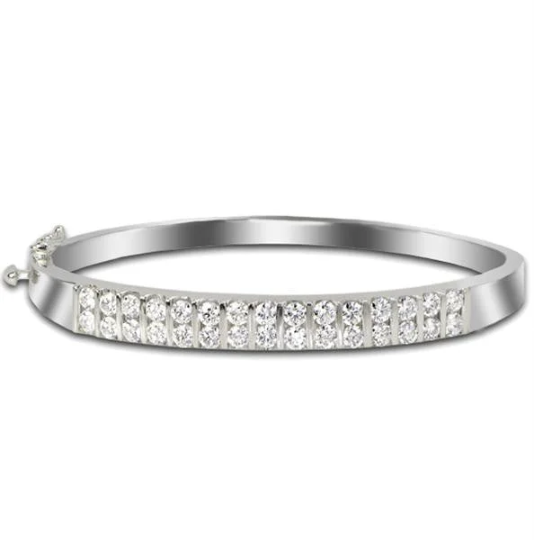 Women’s diamond tennis bangles-"BANG01064" Diamond Bangle Bracelet