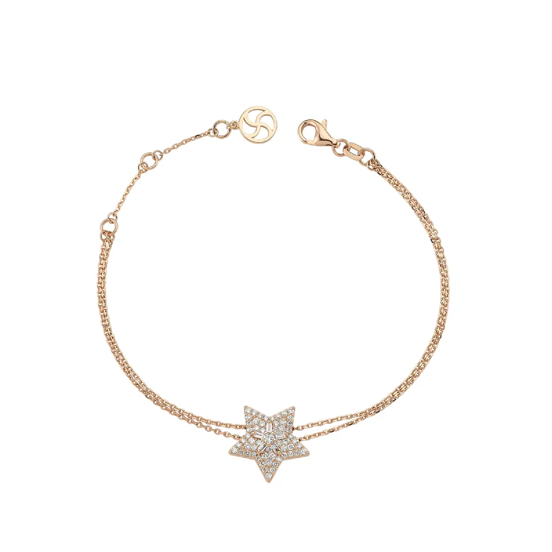 Women’s love bracelets-SIRIUS STAR GOLD DIAMOND BRACELET